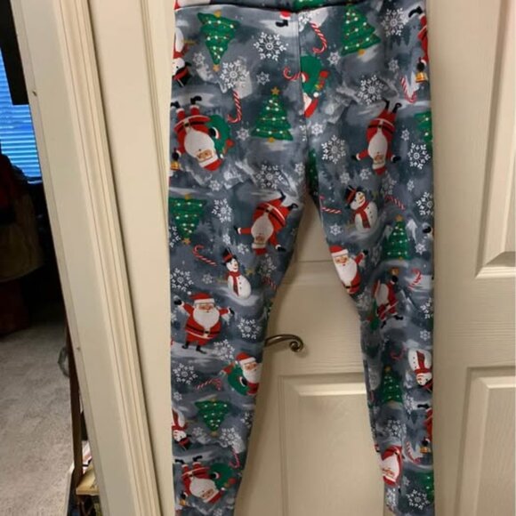 Ladies size Large Fleece Christmas Leggings - Picture 1 of 9